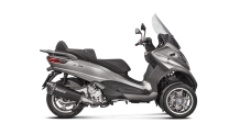 Akrapovic Slip-on Line RVS Black Einddemper met E-keur Piaggio MP3 500 / LT / HPE 2008 > 2020