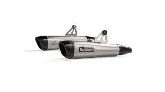 Akrapovic Slip-on Line Titanium Einddemper Set met E-keur Triumph Bonneville T100 2017 - 2020