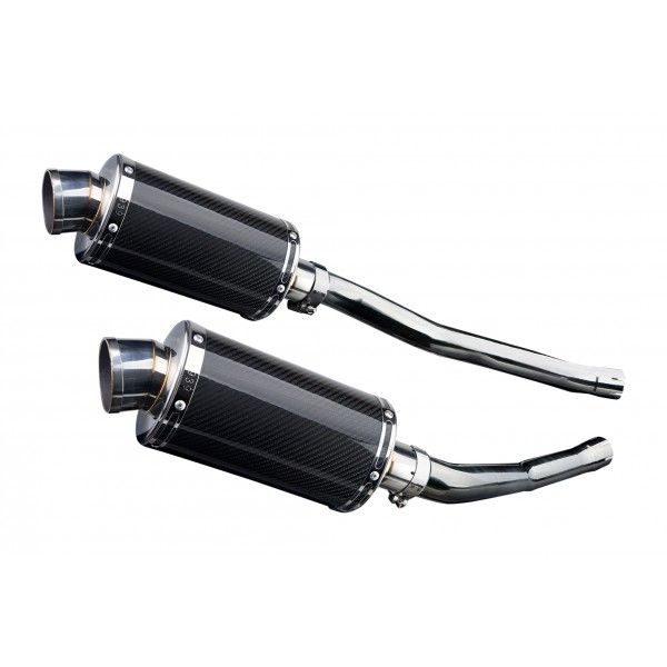 Delkevic slip-on kit Oval Carbon 225mm - ZZR1400/ZX14 (2006-2007)