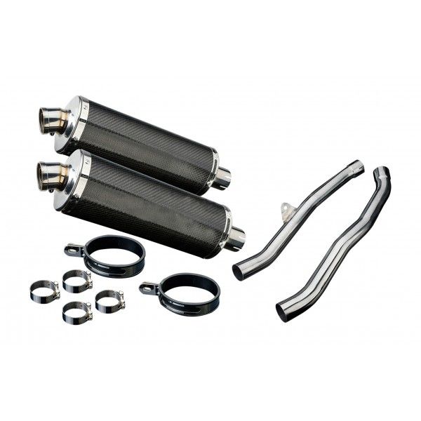 Delkevic slip-on kit Oval Carbon 350mm - ZZR1400/ZX14 (2008-2011)