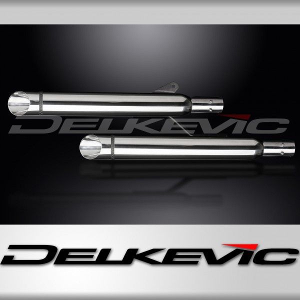 Delkevic slip-on kit Round RVS 550mm - VN1600 Classic (2003-2008)