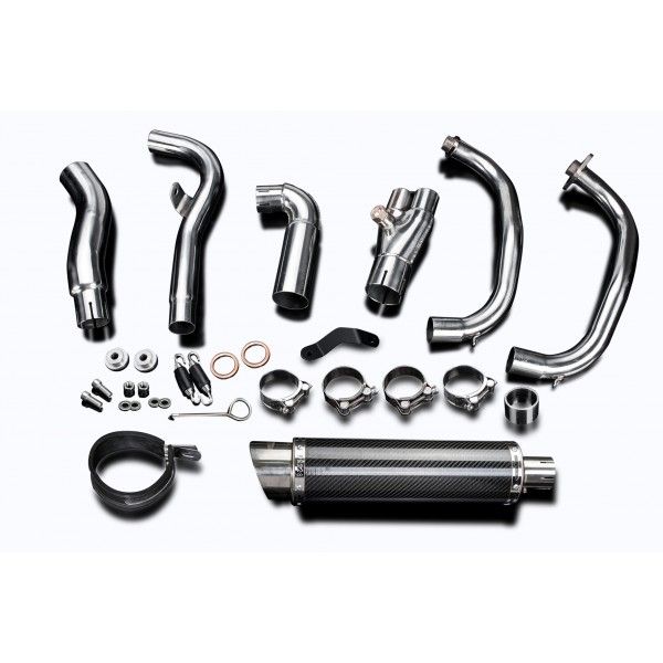 Delkevic volledig systeem Round Carbon 350mm - NINJA 300 (2013-2019)