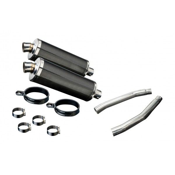 Delkevic slip-on kit Oval Carbon 350mm - GSX1300R HAYABUSA (2008-2019)