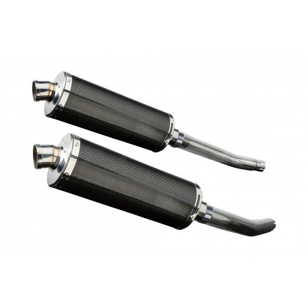 Delkevic slip-on kit Oval Carbon 350mm - GSX1300R HAYABUSA (2008-2019)