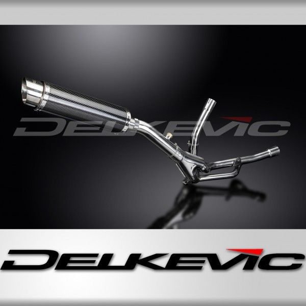 Delkevic slip-on kit Round Carbon 350mm - DL650 V-Strom (2004-2011)