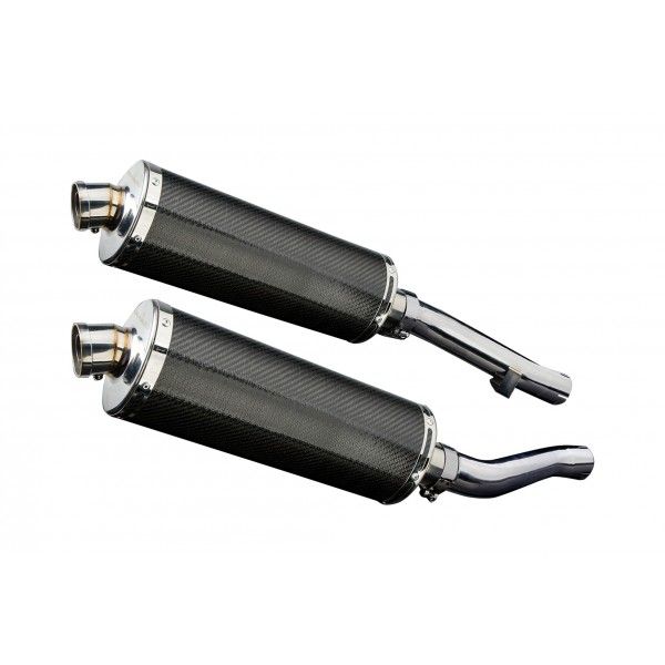 Delkevic slip-on kit Oval Carbon 350mm - XJR1300 (2004-2006)