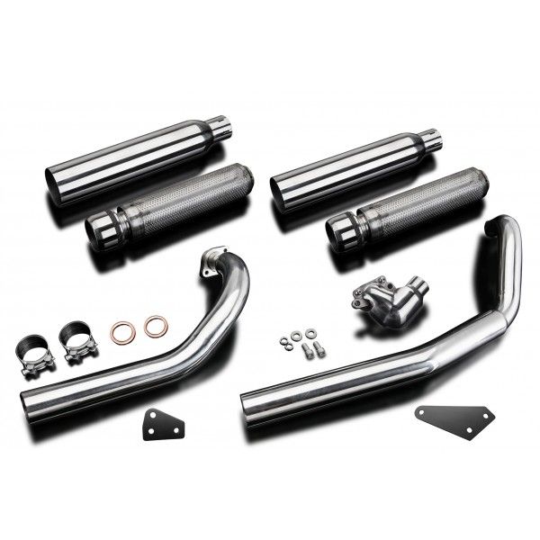 Delkevic volledig systeem Round RVS 410mm - XVS650 DragStar (1997-2003)