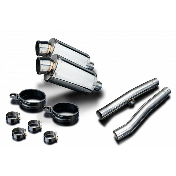 Delkevic slip-on kit Round Carbon 350mm - Trident 750/900 (1991-1993)