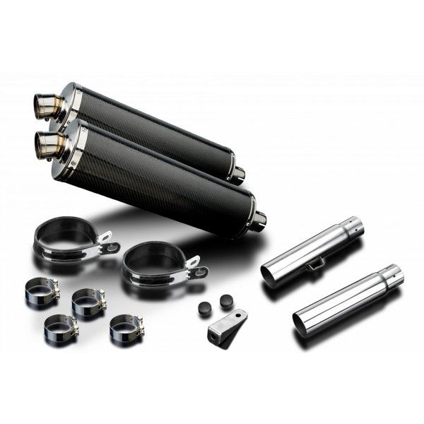 Delkevic slip-on kit Oval Carbon 450mm - CB450K3-K7 (1970-1974)