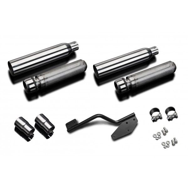 Delkevic slip-on kit Round RVS 410mm - VTX1300 04-09