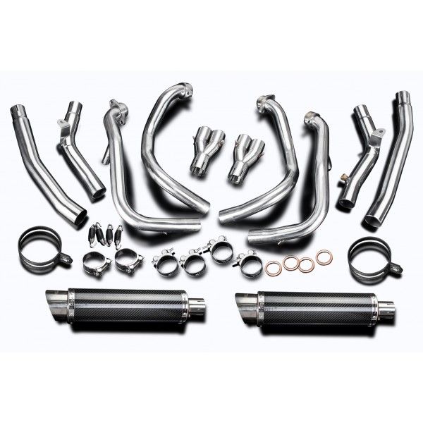 Delkevic volledig systeem Round Carbon 350mm - GSX1300R HAYABUSA 2008-2019