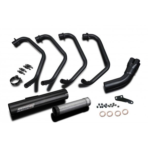 Delkevic volledig systeem Short Straight RVS 350mm - GPZ1100 Uni-Trak ZX1100A (1983-1985)