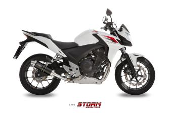 Storm By Mivv GP RVS Black Slip-On Einddemper Met E-keur HONDA CB 500 F 2013 - 2015