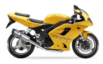 IXIL Hexoval Xtrem Evolution RVS Einddemper met E-keur Triumph T 955 i Daytona - Speed Triple 1998 2001