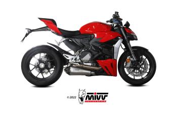 Mivv Delta Race RVS Einddemper met E-keur Ducati Streetfighter V2 2022 > 2024
