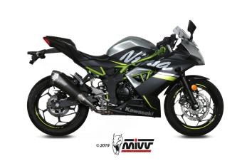 Mivv Delta Race RVS Black Einddemper met E-keur Kawasaki Ninja 125 2019 > 2024
