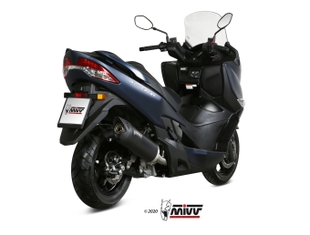 Mivv Mover RVS Black Slip-on Einddemper met E-keur Suzuki Burgman 400 2017 - 2020