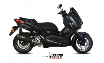 Mivv Mover RVS Black Slip-on Einddemper met E-keur Yamaha X-Max 300 2017 > 2020