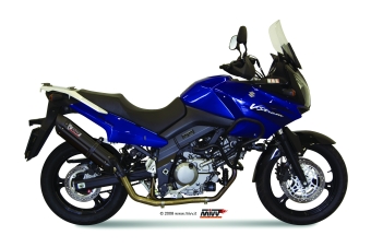 Mivv Suono RVS Black Slip-on Einddemper met E-keur Suzuki DL V-Strom 650 2004 > 2006