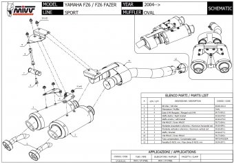 Mivv Oval RVS Dubbele Slip-on Einddemper (L+R) met E-keur Yamaha FZ6 / Fazer 2004 > 2011
