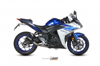Mivv MK3 Carbon Compleet Uitlaatsysteem zonder E-keur Yamaha YZF-R3 2015 > 2024