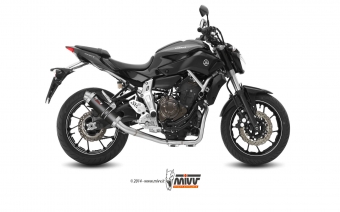 Mivv GP Carbon Compleet Uitlaatsysteem met E-keur Yamaha MT-07 2014 > 2023