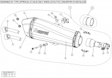 Akrapovic Slip-on Line RVS Black Einddemper met E-keur Peugeot Satelis 400 2008 > 2011
