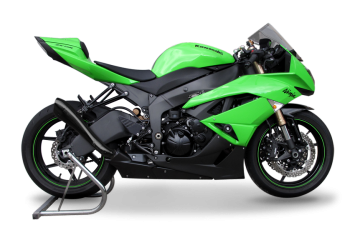 HP Corse Hydroform RVS Black Slip-on Einddemper met E-keur Kawasaki ZX-6R 600 2009 - 2015