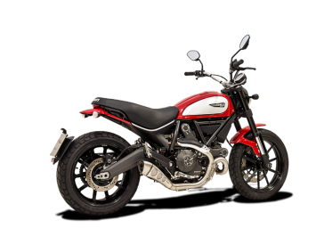 HP Corse Hydroform Classic Line RVS Slip-on Einddemper Low Position met E-keur Ducati Scrambler 803 2015 - 2020
