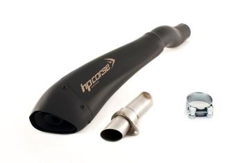 HP Corse Hydroform RVS Black Slip-on Einddemper Low Position met E-keur Aprilia TUONO V4R / APRC 2011 - 2015