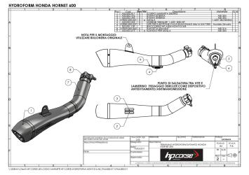 HP Corse Hydroform RVS Slip-on Einddemper met E-keur Honda HORNET 600 2011 - 2013
