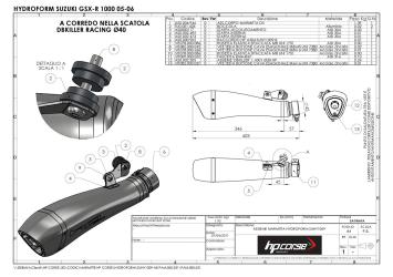 HP Corse Hydroform RVS Slip-on Einddemper met E-keur Suzuki GSX-R 1000 2005-2006
