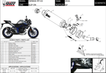 Mivv GP RVS Black Slip-on Einddemper met E-keur Yamaha MT-03 2016 > 2023