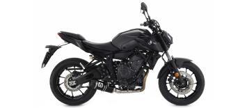 Arrow Thunder Alluminium Volledig uitlaatsysteem incl. Aluminium Black Einddemper en RVS Voorbochten Yamaha MT-07 2021 - 2024