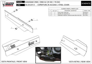 Mivv Heatshield Kawasaki Z900 2020 > 2024