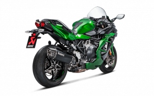 Akrapovic Slip-on Line Titanium Black Einddemper met E-keur Kawasaki Ninja H2 SX 2018 - 2020