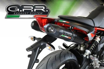 GPR Furore Nero Dubbele Slip-on Einddemper Set met E-keur Aprilia Dorsoduro 750 2008 - 2016