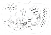 Akrapovic RVS Voorbochten BMW S 1000 R 2021 > 2025