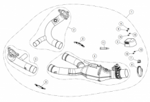 Akrapovic Titanium Voorbocht met E-keur incl. Katalysator BMW R 1250 R 2019 > 2024
