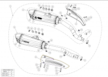 Akrapovic Slip-on Line Titanium Black Dubbele Einddemper (L+R) met E-keur BMW K 1600 B / Grand America 2017 > 2020