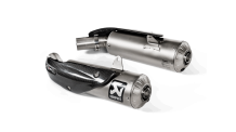 2x Akrapovic Slip-on Line Titanium Einddempers (L+R) met E-keur Ducati Scrambler 1100 2018 > 2020
