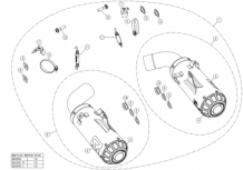 Akrapovic Slip-on Line Titanium dubbele Einddemper (R+L) Set met E-keur Ducati Hypermotard 950 / SP 2019 > 2024