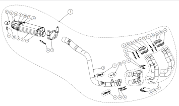 Akrapovic Evolution Line Titanium Volledig Uitlaatsysteem zonder E-keur Honda CBR 600 RR 2024 - 2025
