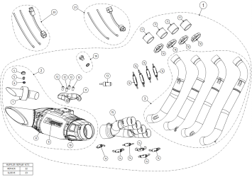 Akrapovic Racing Line Titanium Volledig Uitlaatsysteem zonder E-keur Honda CBR 650 R 2019 - 2025
