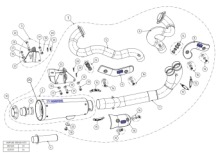 Akrapovic Open Line Titanium Black Volledig Uitlaatsysteem Harley Davidson V-Rod VRSCDX / VRSCF 2009 > 2016
