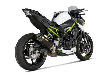 Akrapovic Slip-On Line Carbon Einddemper met E-keur Kawasaki Z900 A2 Model 2018 > 2024