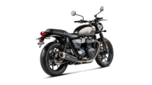 Akrapovic Slip-on Line Titanium Black Dubbele Einddemper (L+R) Set met E-keur Triumph Street Twin 2016 > 2020