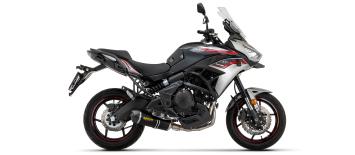 Arrow Race-Tech Aluminium Dark Einddemper met E-keur incl. RVS Racing Voorbochten Kawasaki Versys 650 2021 - 2022
