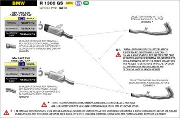 Arrow Indy Race EVO Aluminium Dark Einddemper met E-keur voor BMW R 1300 GS 2024 - 2025