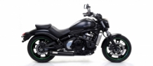 Arrow Rebel 2-1 Compleet Uitlaatsysteem RVS Black met E-keur Kawasaki S650 Vulcan 2017 - 2020